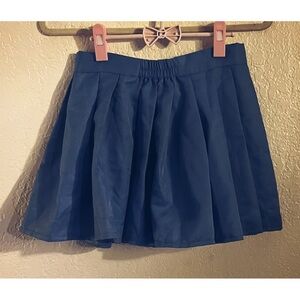 Blue Pleated Skirt